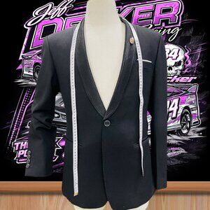 Men’s Black Slim Fit Blazer Formal Jacket Size 54 – Gently Worn